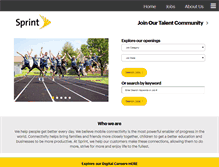 Tablet Screenshot of careers.sprint.com